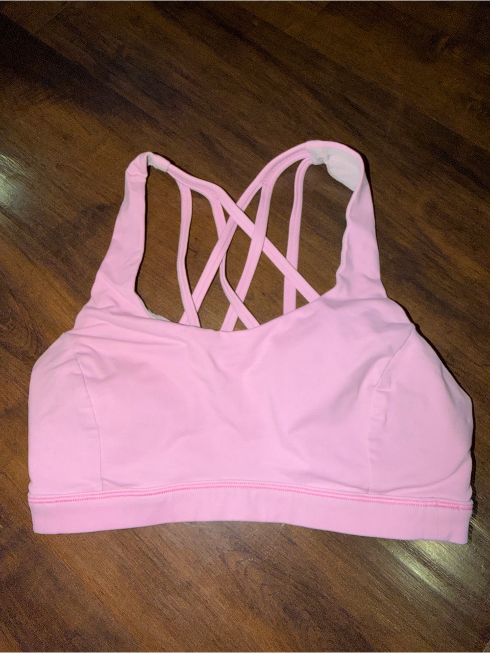 Lululemon Light Pink Strappy Sports Bra Size 4
